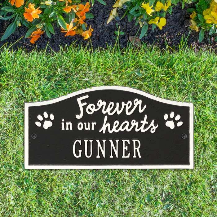 Forever Hearts Personalized Pet Memorial Plaque